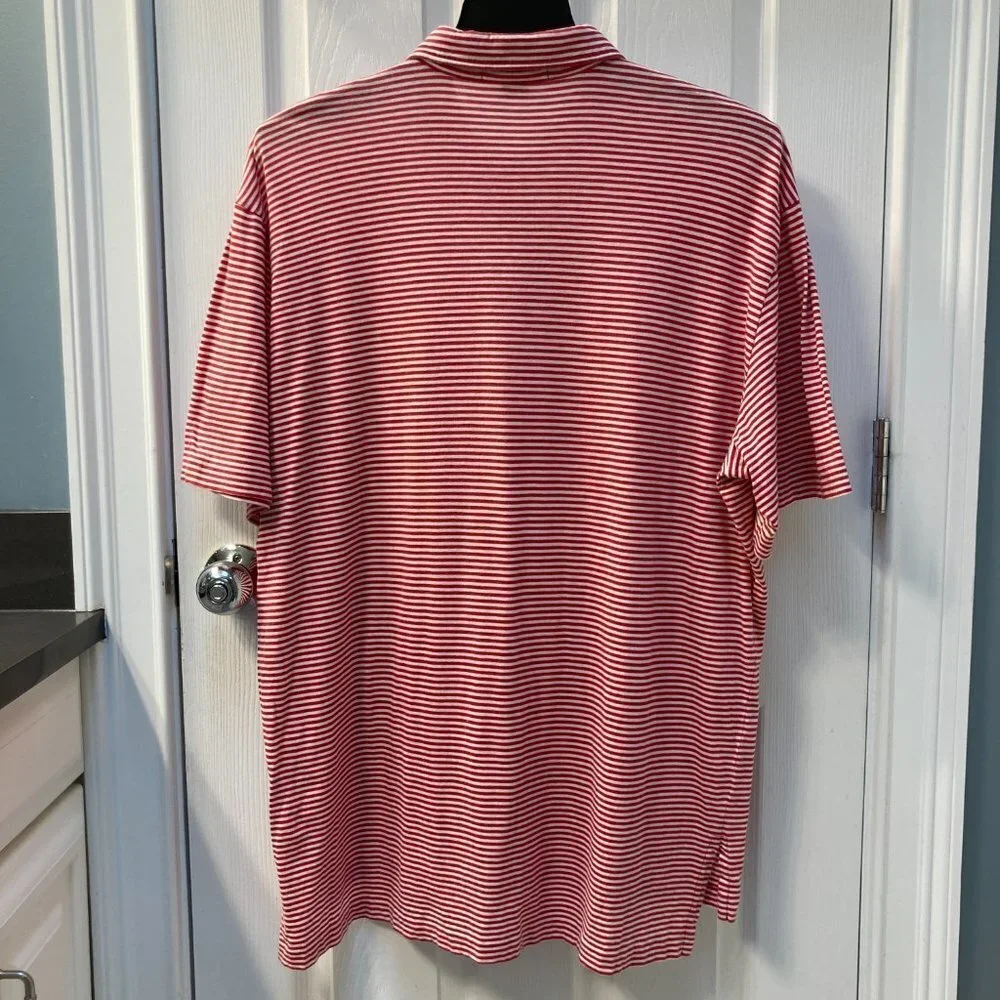 Polo by Ralph Lauren Red White Striped Polo Size XL